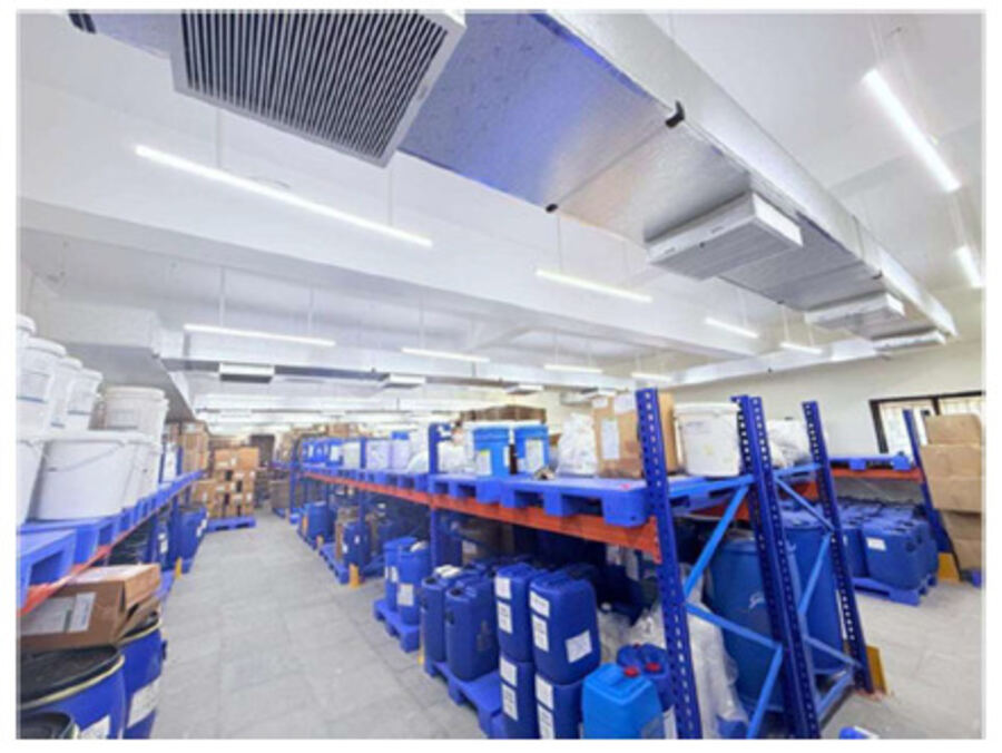 Pharma / cosmetic warehouse facility interior